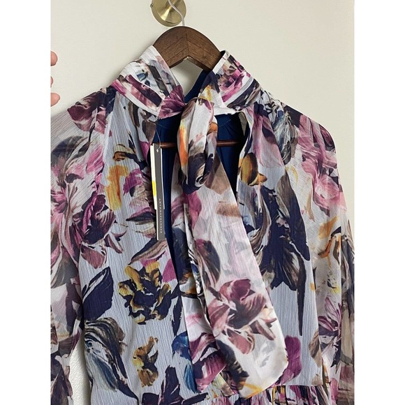 ANTHROPOLOGIE NIKASHA High Neck Floral Maxi Dress Small New With Tag - Picture 6 of 11